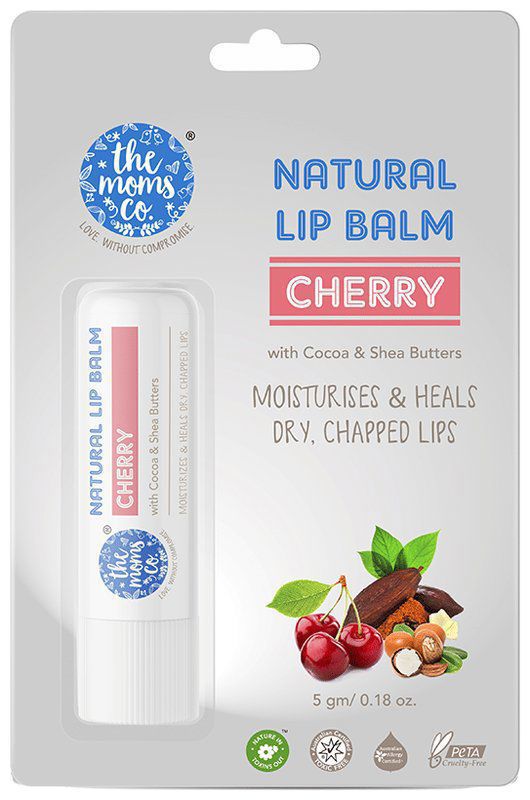 The Moms Co. Balm Natural Lip Cherry (roll-on bottle of 5 gm balm)