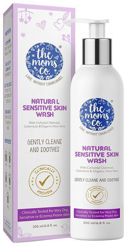 The Moms Co. Natural Sensitive Skin Wash (pump bottle of 200 ml liquid)