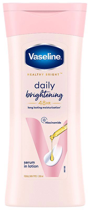 Vaseline Daily Brightening Body Lotion For Healthy & Glowing Skin with Niacinamide (bottle of 200 ml lotion)