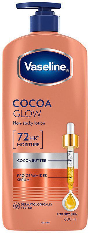 Vaseline Intensive Care Body Cocoa Glow Lotion (pump bottle of 600 ml lotion)