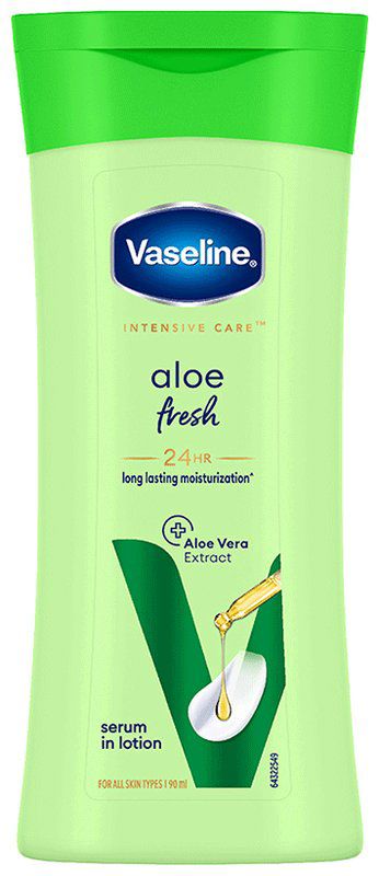 Vaseline Intensive Care Body Lotion Aloe Fresh (bottle of 90 ml lotion)