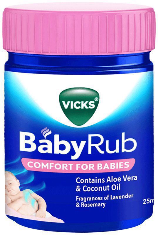 Vicks BabyRub Balm - For 3 Months & Above (jar of 25 ml balm)