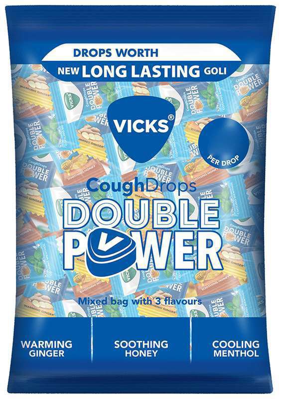 Vicks Double Power Cough Drops Assorted Flavour (packet of 75 lozenges)