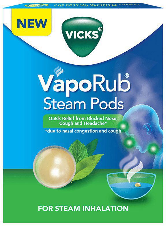 Vicks VapoRub Steam Pods (box of 4 capsules)