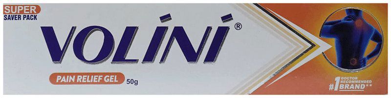 Volini Pain Relief Gel for Sprain, Muscle, Joint, Neck & Low Back Pain - Bone, Joint & Muscle Care (tube of 50 gm gel)