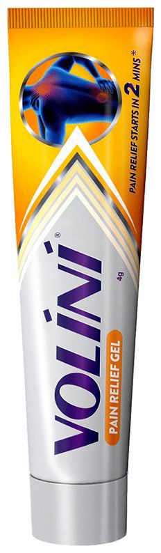 Volini Pain Relief Gel for Sprain, Muscle, Joint, Neck & Low Back Pain - Bone, Joint & Muscle Care (tube of 4 gm gel)