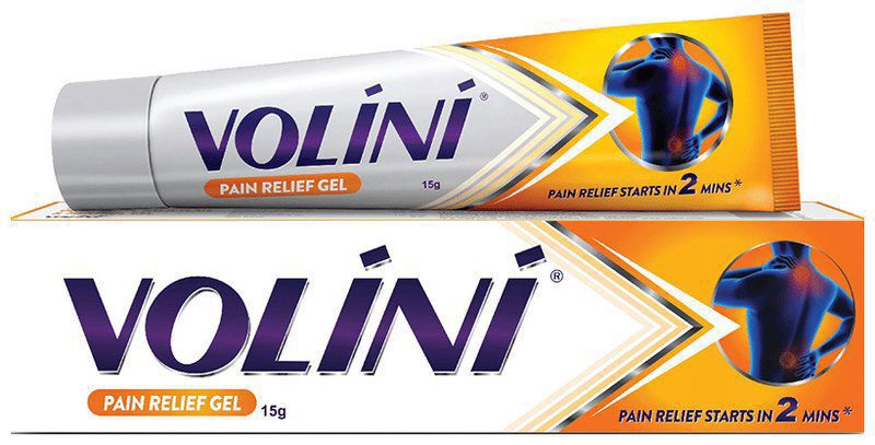 Volini Pain Relief Gel for Sprain, Muscle, Joint, Neck & Low Back Pain - Bone, Joint & Muscle Care (tube of 15 gm gel)