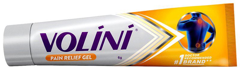 Volini Pain Relief Gel for Sprain, Muscle, Joint, Neck & Low Back Pain - Bone, Joint & Muscle Care (tube of 6 gm gel)